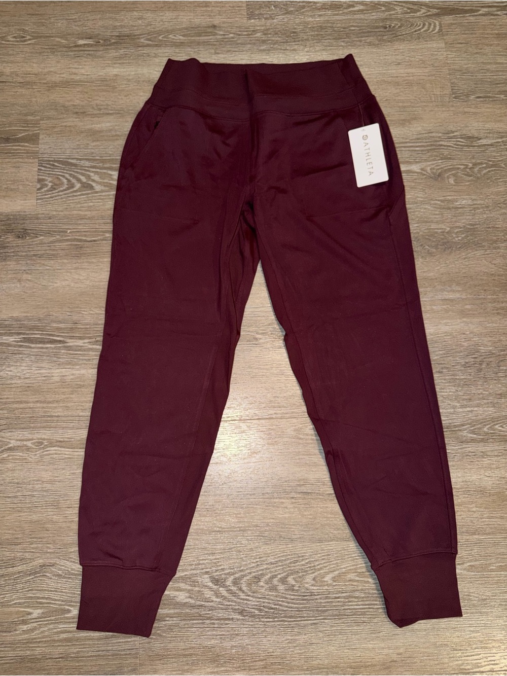 NWT Athleta Women's Maroon Jogger Track Pants